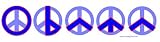 Obama Spelled in 5 Peace Signs. Barack Obama Bumper Sticker.