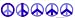 Obama Spelled in 5 Peace Symbols. Bumper Sticker