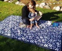 Tuffo Water Resistant Indoor / Outdoor Blanket, Navy Hawaiian