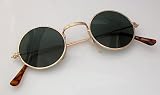 Gold 'John Lennon' Style Small Round Sunglasses