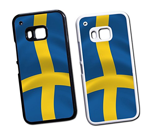 HTC ONE Schweden Stockholm 3 Hard Tasche Flip Hülle Case Cover Schutz Handy HTC ONE M8 Schwarz
