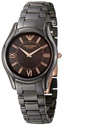Emporio Armani Womens AR1445 Ceramic Brown Ceramic Bracelet Watch
