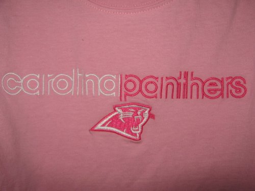 Carolina Panthers Pink NFL Youth Girls Short Sleeve T-Shirt
