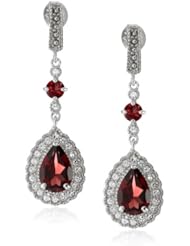 Sterling Silver and Created White Sapphire Earrings