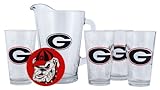 Georgia Bulldogs Pint Glasses and Pitcher Set | Georgia Bulldogs Gift Set
