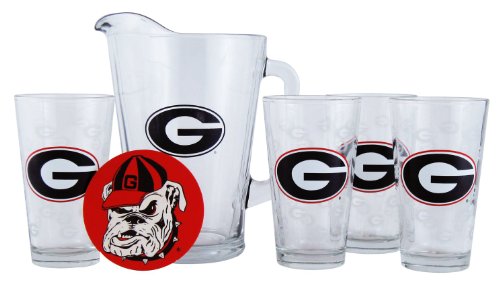Georgia Bulldogs Pint Glasses and Pitcher Set | Georgia Bulldogs Gift Set