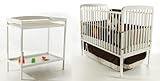 Dream On Me 2 in 1 Full Size Crib and Changing Table Combo, White