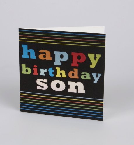 Flock Letters Son Card