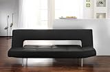 Produkt-Bild: Schlafsofa 'Myle' schwarz im Leder Design