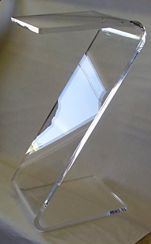 Clear END "Z" TABLE Lucite Acrylic or pedestal 29" high with 3/4 thick material