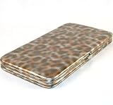 Mundi Framed Ladies Clutch Flat Wallet in Cheetah