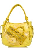 Designer Fashionable Serpent and Sequins Chic Satchel from Hot Fash Bag - FASHIONISTA Yellow