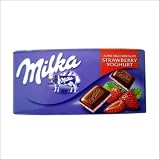 Sale! Worlds Best Milka Chocolate - Strawberry Yogurt, 10 Units