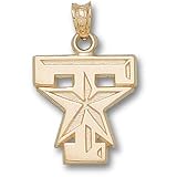 Texas A&M University T Star Logo 5/8 Pendant (Gold Plated)