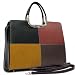 Womens Fine Embossed Leather-like Briefcase/Laptop Bag, Multi-Color