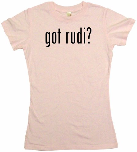 got rudi? Women's Tee Shirt Large-Pink Babydoll (petite fit)