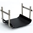 Woodfield Satin Nickel Black Log Rack Wood Holder for Fireplace