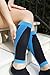 Shin Splint Compression Sleeves By Run Forever Sports - Health & Fitness Accessories for Men & Women - Ideal for Running, Cycling, Nurses, Maternity & More (Blue, Large)