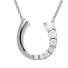 Price Comparison : 14k White or Yellow Gold Journey Diamond Horseshoe Pendant