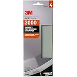 3M 03064 Trizact 3-2/3" x 9" 3000 Grit Performance Sandpaper
