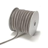 Scrapbooking Flat Velvet Ribbon 3/8 Inch Pewter Gray (3 Yards)