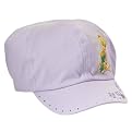 Girl's Disney Tinkerbell Rhinestone Newsboy Cap - Violet