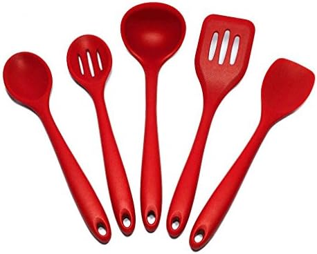 KunXun Kitchen Baking Tools 5-piece Food Grade Non-Stick Silicone Cooking Utensil Set