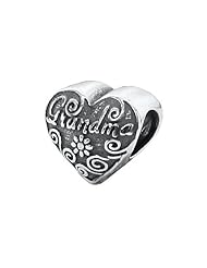 Zable (tm) Sterling Silver Grandma Pandora Compatible Bead / Charm