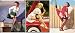 Glamourous American Pin-Up Girls Art Stickers/Decals Collectors Set by Gil Elvgren ~ Set of 3 frameable retro pinup girls! Cheescake Pinup Girls included: Hot for Teacher, Need a Lift & Broke Down Damsel in Distress! What a bunch of cuties!