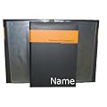 Zeugnismappe A 4 incl. Namensdruck Zeugnisse Zeugnis Dokumente Mappe Zeugnisheft orange M�dchen Junge Schule Kinder Grundschule Zeugnisordner Zeugnisse schwarz uni Erwachsene Dokumentenmappe Stammbuch Namen
