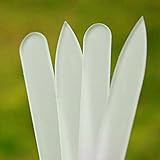 6 Piece Crystal Glass File Kit, includes Large Pedicure Nail File, 2 Medium & 2 Small Czech Glass Nail Files, Plus NEW manicure Ergofile nail care tool for ultimate nail care, by Bona Fide Beauty