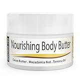 Body Butter Organic - Moisturizer for Dry Skin - Best Massage Cream, Treatment for Sun Damaged Skin & Winter Skin. Skin Hydrating Booster - Cocoa Butter, Macadamia Nut Oil, Tamanu Oil & Aloe - 4oz