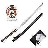 Masahiro Sword Long Brown Leather Hand Forged Samurai Katana