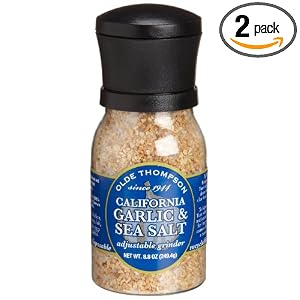 Olde Thompson California Garlic and Sea Salt, 8.8-Ounce Grinders (Pack of 2) by Garlic Salts