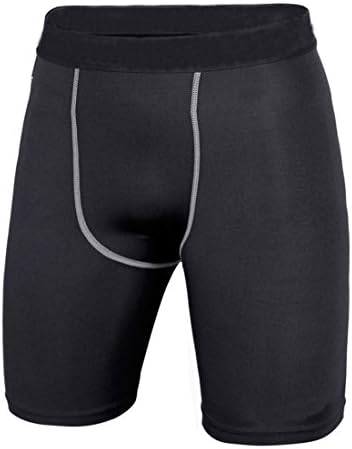 LANBAOSI Men's Compression Gear Base Layer Sport Gym Shorts Running Training Black Size US XL Small