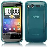 HTC DESIRE S TPU SILIKON SCHUTZHÜLLE CASE COVER TASCHE IN BLAU + 2 x DISPLAYSCHUTZFOLIE