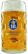 1 Liter HB Hofbrauhaus Munchen Dimpled Glass Beer Stein