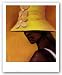 Yellow Hat by Laurie Cooper 7.75"x7" Art Print Poster