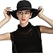 Bienvenu Women's Wide Brim Wool Ribbon Band Floppy Hat
