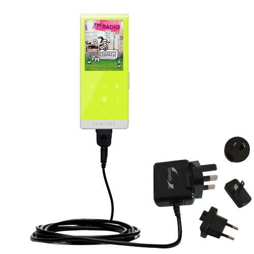 International Wall / AC Charger for the Samsung YP-T10JABY - Gomadic Brand w/ TipExchange Technology