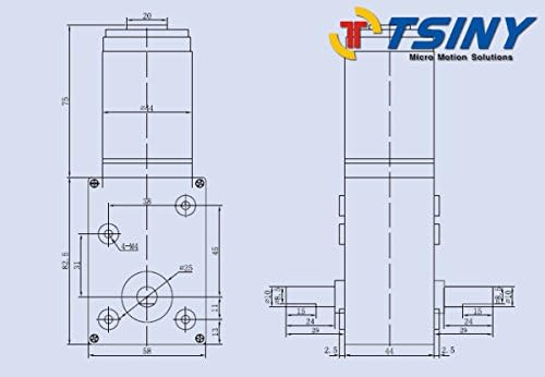 TSINY High Torque Reversible 3 Rpm Low Speed 12 Voltage Electric Worm Reducer Gear DC Motor with Right Angle Shaft
