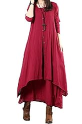 Cotton/Linen Spring Fall Winter  Dress