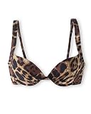 Spiegel Leopard Print Molded Bikini Swimsuit Top