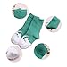 JiaDuo Baby Girls Cotton Ankle Socks Breathable Cartoon Cat Pack of 5