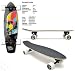 Landyachtz Pocket Knife w/Bear Grizzly 852 Trucks and Mini Monsters 70mm 80a White Wheels and Angled Risers Complete Longboard