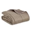 250 thread count Microfiber down alternative throw blanket 50x60 walnut