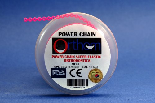 Dental Orthodontic Power Chain Elastic Long Magenta Spool Cadena ORTHOM
