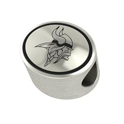 Minnesota Vikings Silver NFL Bead Fits Most European Style Charm Bracelets