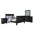 Louis Phillipe 4-pc. Bedroom Set - Black