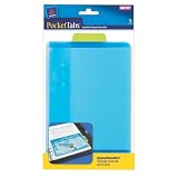 AveryPocketTabs,5.125x8.315Inches,Half-PageSize,LimeandBlue,5perpack(16366)